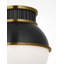 Cavill Flush Mount with Natural Brass Hood and White Glass-376817706-376817718