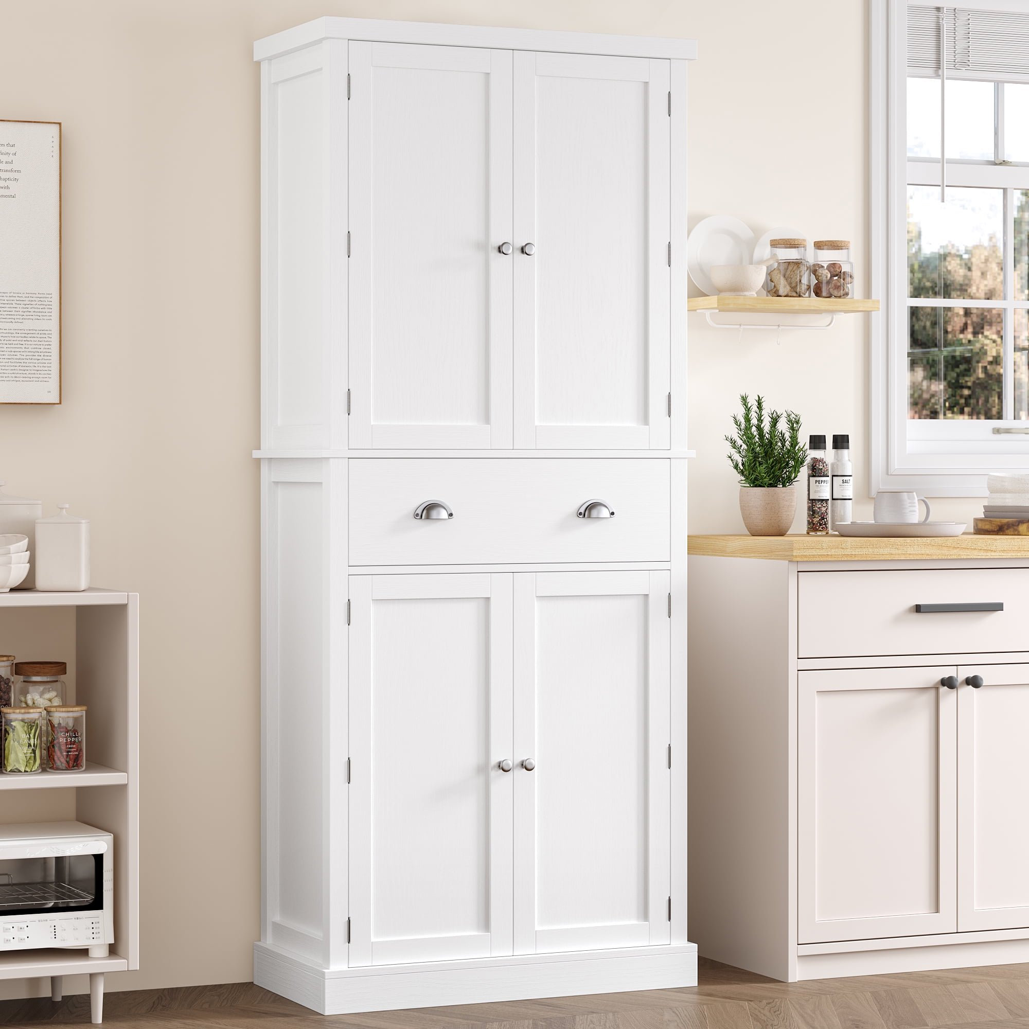 Lark Manor™ Auriemme 71'' Kitchen Pantry With Classified Pantry Door ...