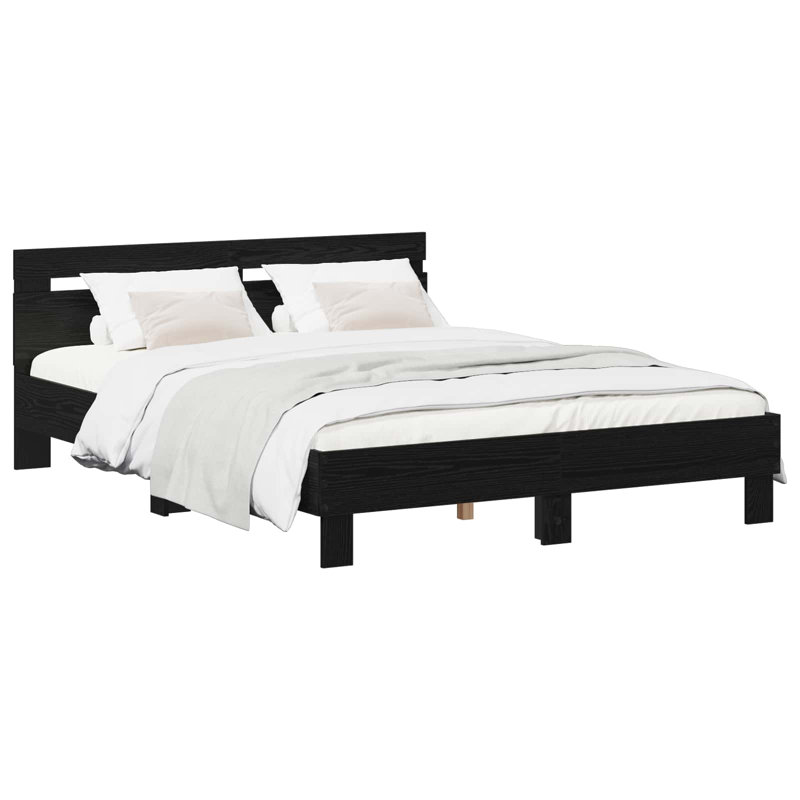 Bed, Small Double (4'), Black Oak