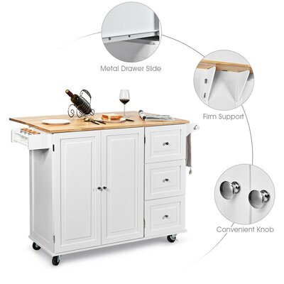 Red Barrel Studio® Salazar Solid Wood Kitchen Island & Reviews | Wayfair