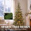 Sapin de Noël vert clair préilluminé de 1,80 m avec des branches inclinées vers le bas.