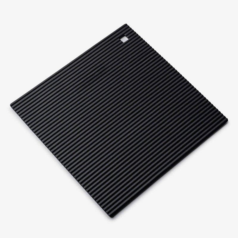 Silicone Square Trivet Mat, 22cm, Black