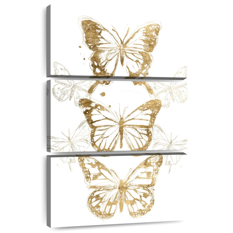 Contours de papillons dorés I