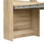 Buffet avec huche et table de salle à manger pliable - Armoire multifonctionnelle avec tablette de rangement et crochets latéraux pour petits espaces