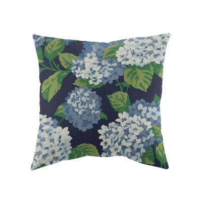 100% Cotton Hydrangea throw square Pillow Cover