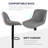 Nalupatio Swivel Upholstered Adjustable Height Counter Stool with Metal Frame-1606541407