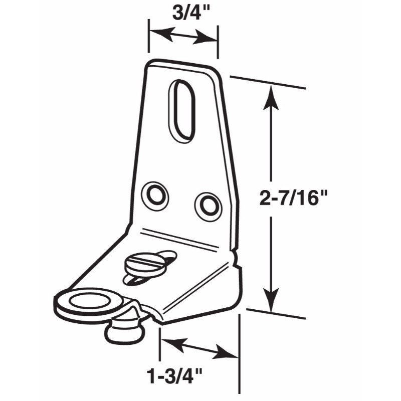 Prime-Line Heavy Duty Bi-Fold Door Bracket (Single Pack)