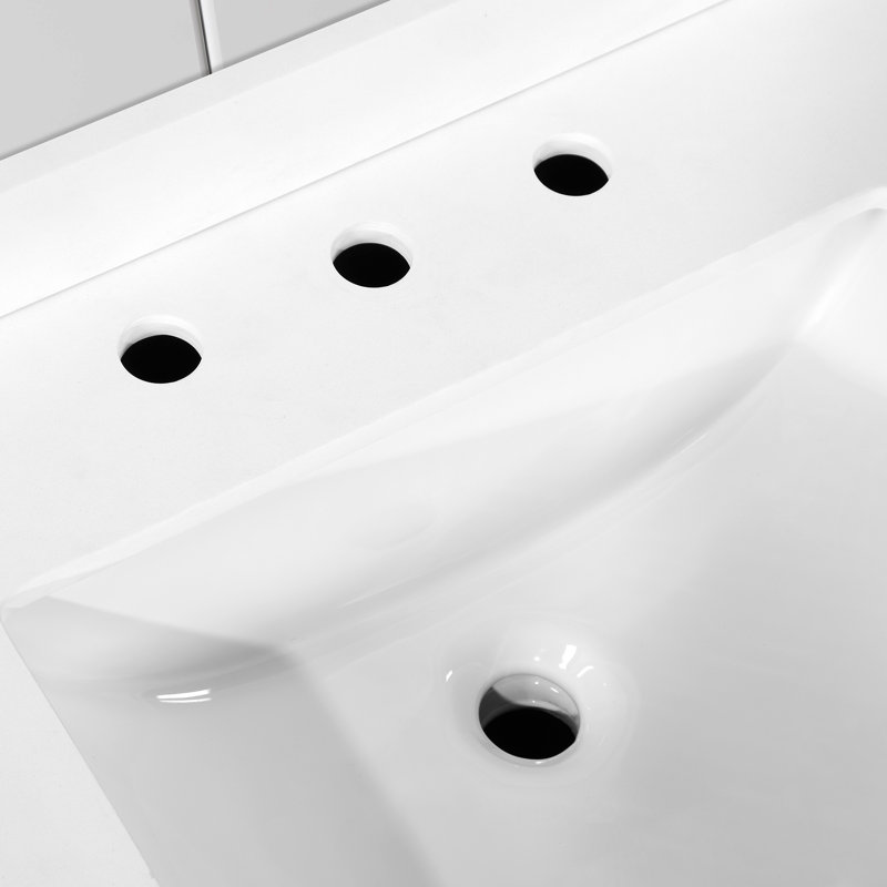 OVE Decors Bailey 60" Double Bathroom Vanity with Premium Countertop, Driftwood Oak, Black, 34.57'' H X 60'' W X 22.05'' D