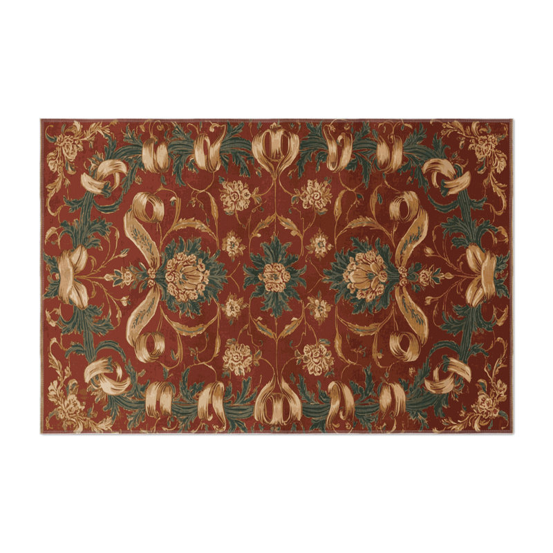 Tapis d'intérieur et d'extérieur brun français, Rectangle 9 pi x 12 pi