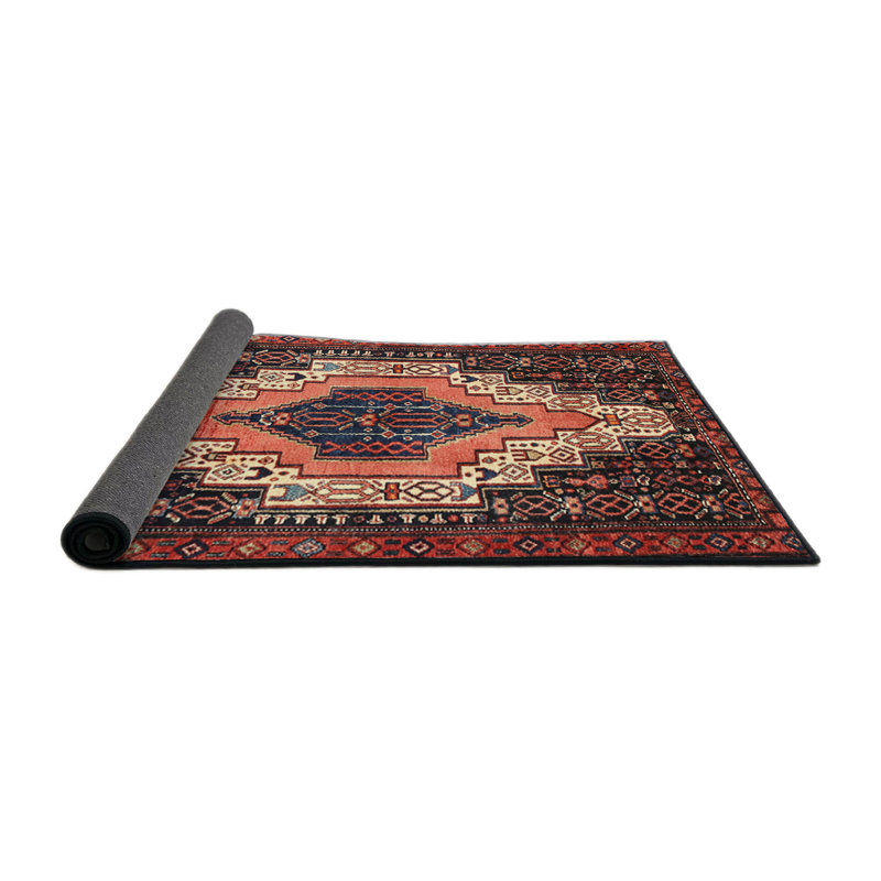 Tapis noir Southwestern, Rond 4 pi