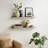 Yuli Wall Shelf Set Of 2, Farmhouse Brown White, Raised Ledge Design 32 Inch-125237636-118123958