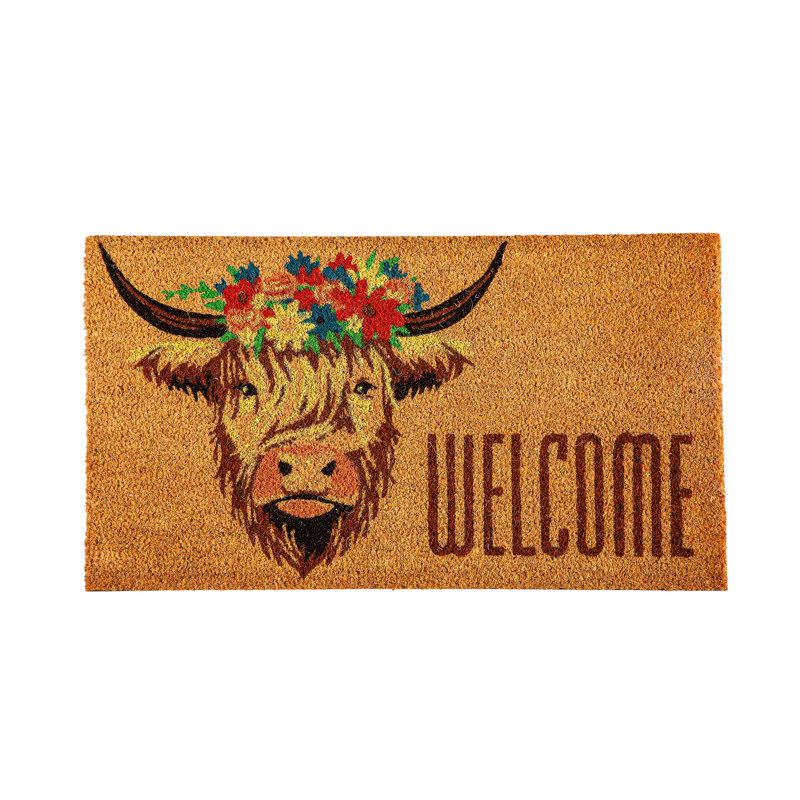 Highland Cow Welcome Mat