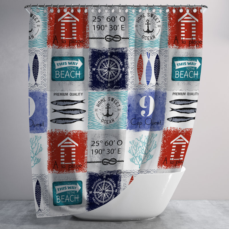 Patchwork Shower Curtain, 72" H x 70" W