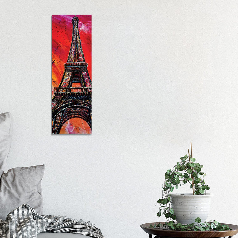 Eiffel Tower by Natasha Mylius - Wrapped Canvas Panoramic Painting, 30.48 cm H x 91.44 cm W x 1.91 cm D