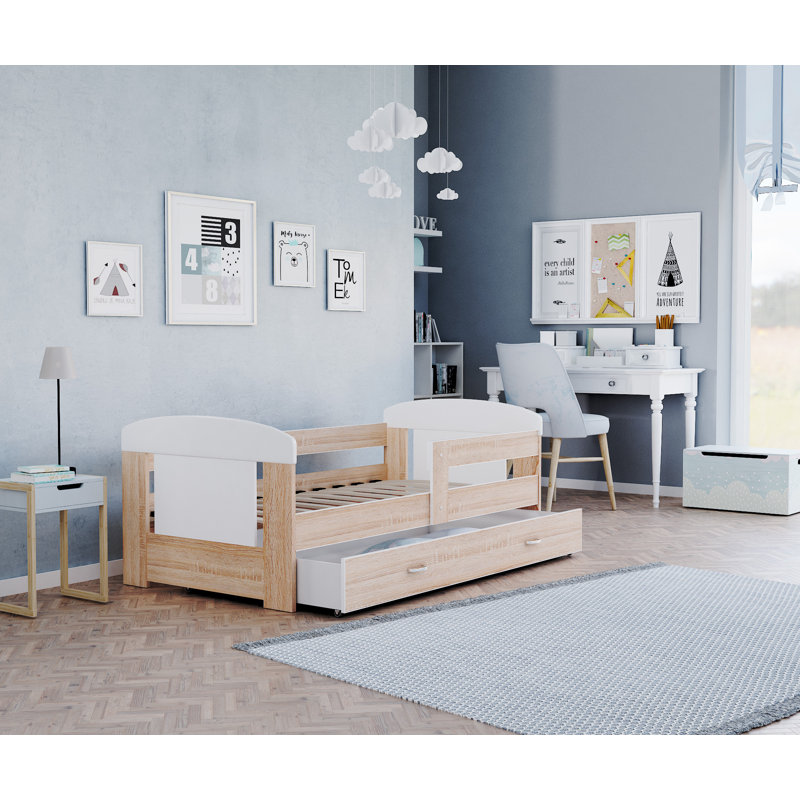 Pierre Cabin Bed with Storage Included, European Toddler (80 x 160cm), Oak