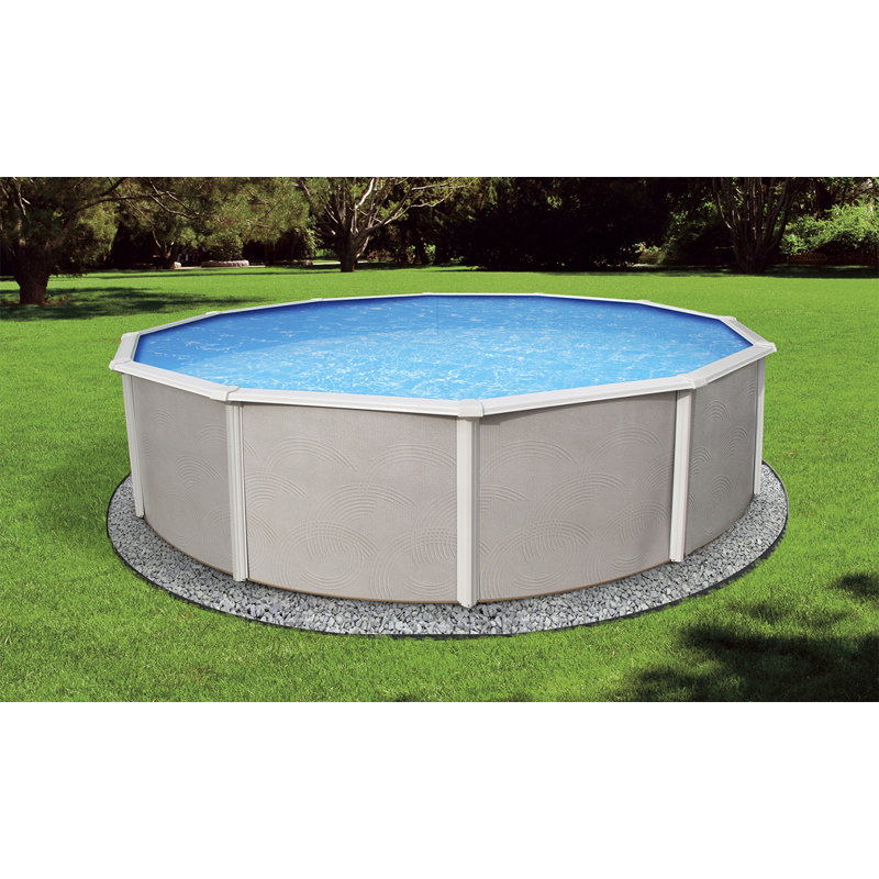 Ensemble de piscine ronde en métal Belize, L 15 po x H 52 po