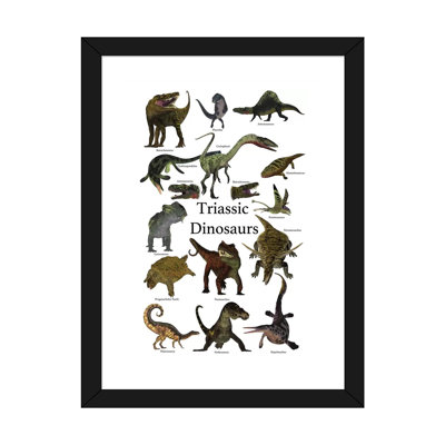 " Poster Of Prehistoric Dinosaurs And Reptiles During The Triassic Period " by Corey Ford