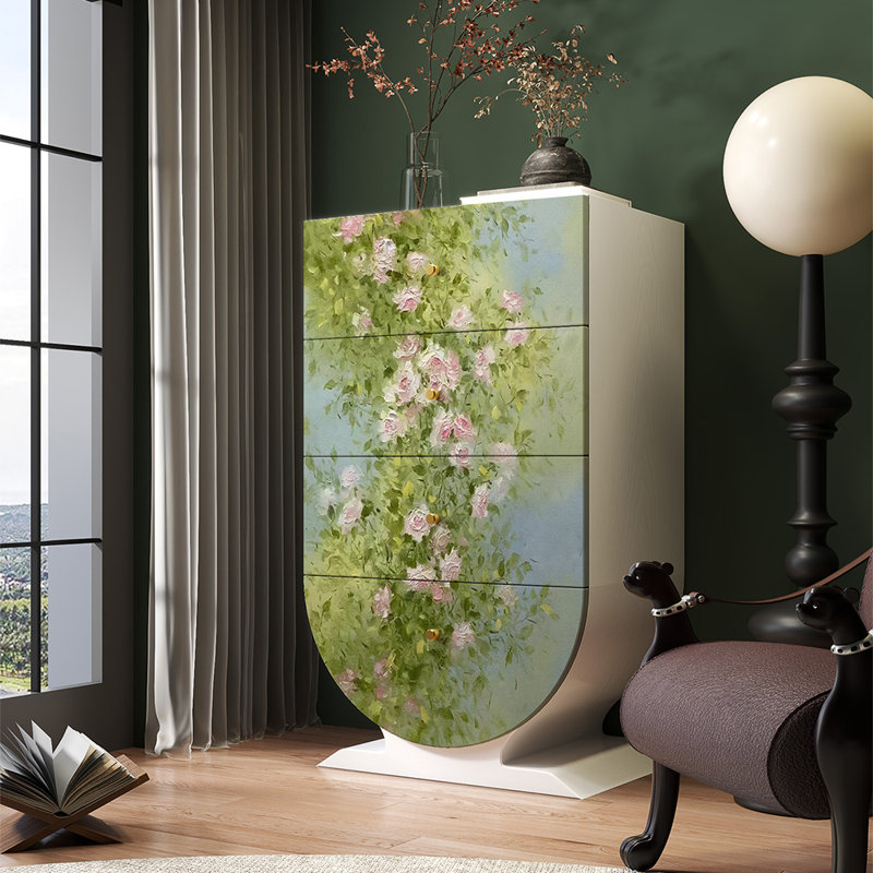 Armoire à quatre tiroirs en bois massif de style chinois