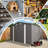 10x12ft Outdoor Metal Storage Shed with Window -Garden Shed (Floor Not Included)-116272914