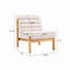 Fauteuil d'appoint Fluffy avec structure en bois massif naturel-1029411590