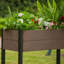 33 po. Jardin surélevé en Hdpe sur pieds avec tablette, jardinière surélevée toutes saisons pour patio-1097787959