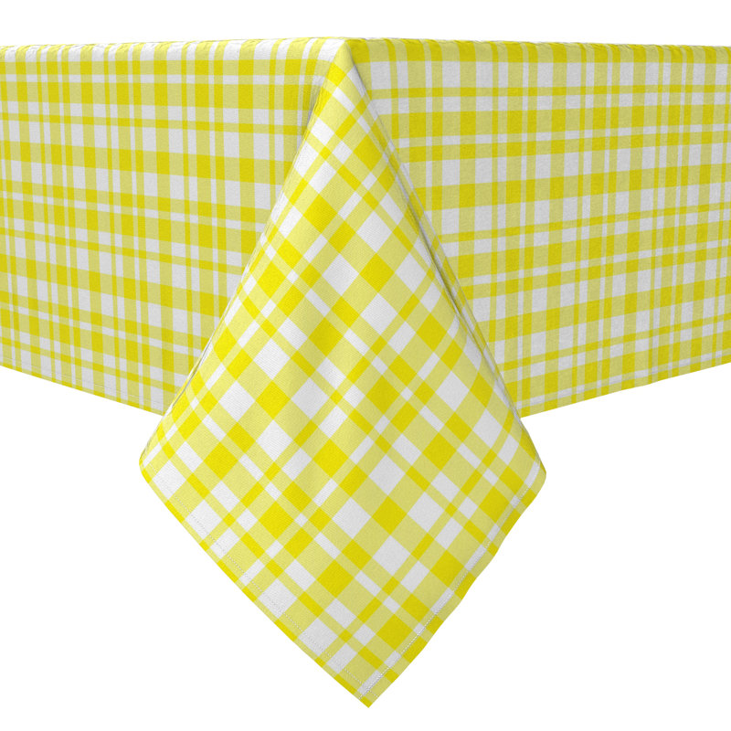 Rectangular Tablecloth, 100% Cotton, 60X120", Plaid 8