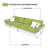 Orange Genuine Leather Modular Sofa cushion couch