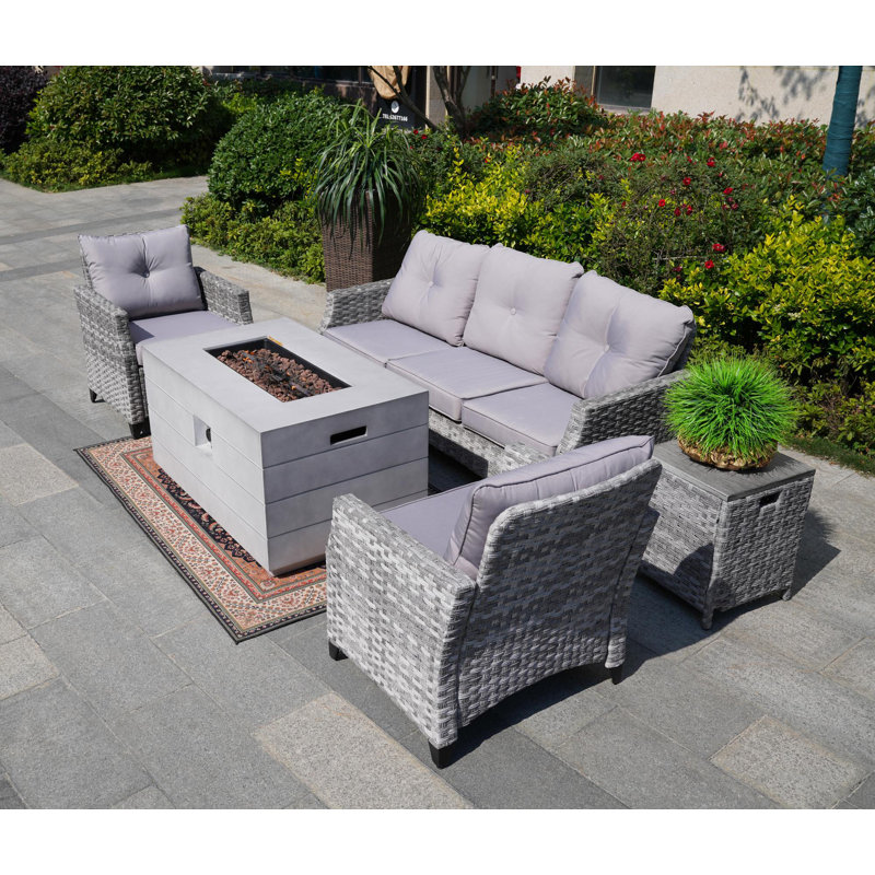 5 - Person Patio Conversation Set with Cushions