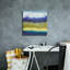  «Abstract Landscape 2» par Cheryl Warrick, art mural sur toile, 18 po x 18 po