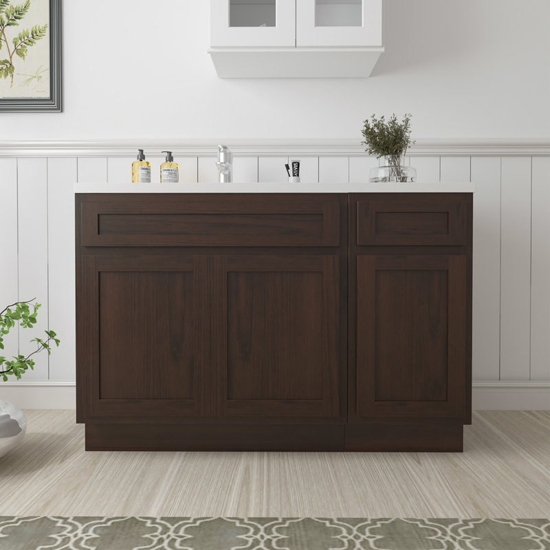 48'' Single Bathroom Vanity Base Only, Brown