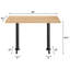 Table commerciale en bois massif L 48 po x l 30 po avec deux bases en T de 22 po x 22 po-1749397404-1749397395-1749397392