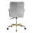 Vintage White And Chrome Swivel Office Chair