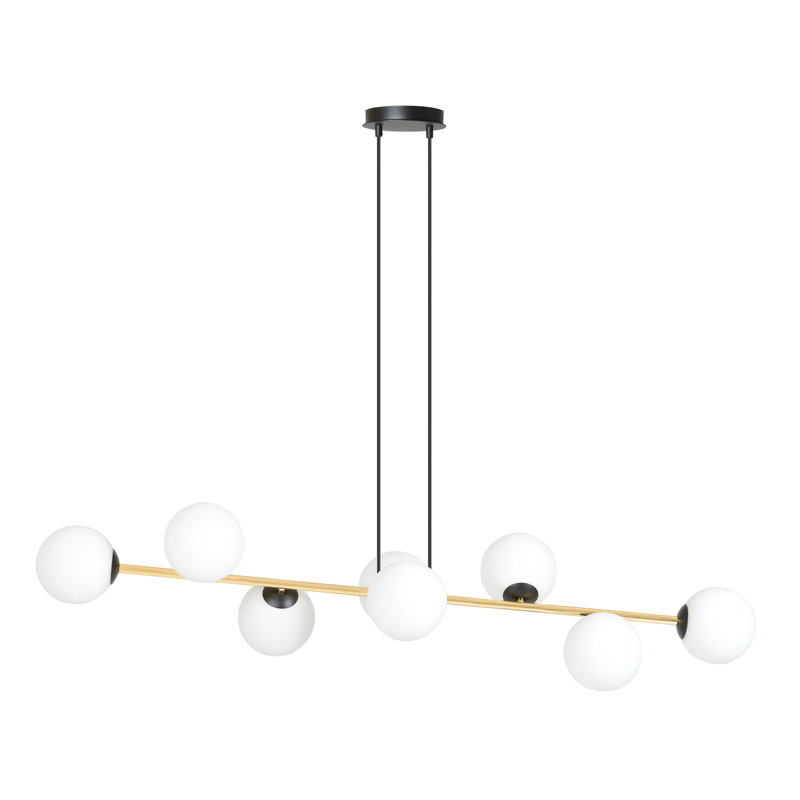 Ambyr 8 - Light Kitchen Island Pendant, Black, White