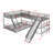 Kitson Twin Over Full Metal L-Shaped Bunk Bed with Built-in-Desk by Isabelle & Max™