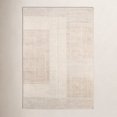 Nona Tan Hand-Woven Striped Rug
