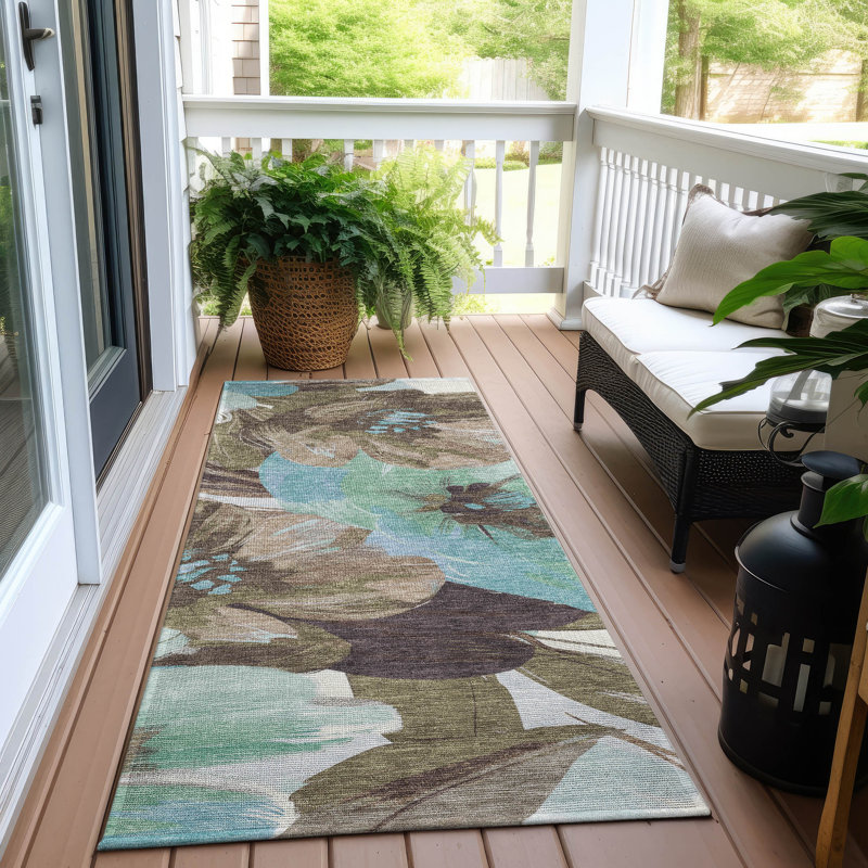 Tapis d'intérieur / extérieur Threadiva, 2 pi 3 po x 7 pi 6 po