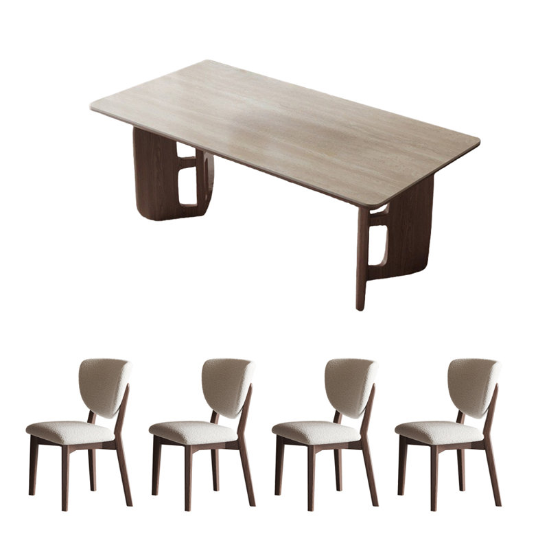 Ensemble de table de salle à manger simple européen moderne, H 29,5 po x L 55,1 po x l 31,5 po