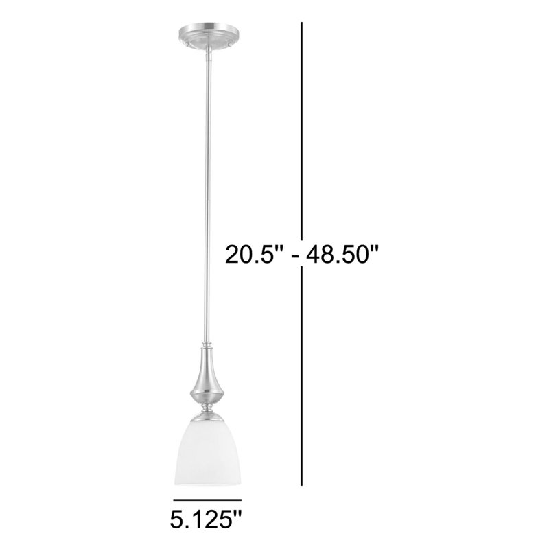 Minidoka 1 - Light Single Pendant, A19, Brushed Nickel