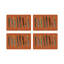 Pheasant Feathers Vegan Leather Rectangle Pebble Placemat-1069368281