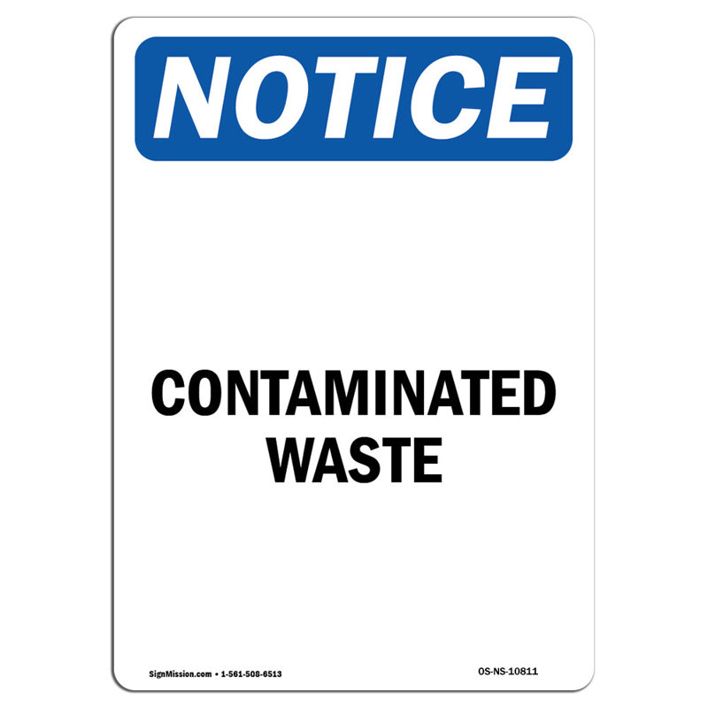 Contaminated Waste Sign