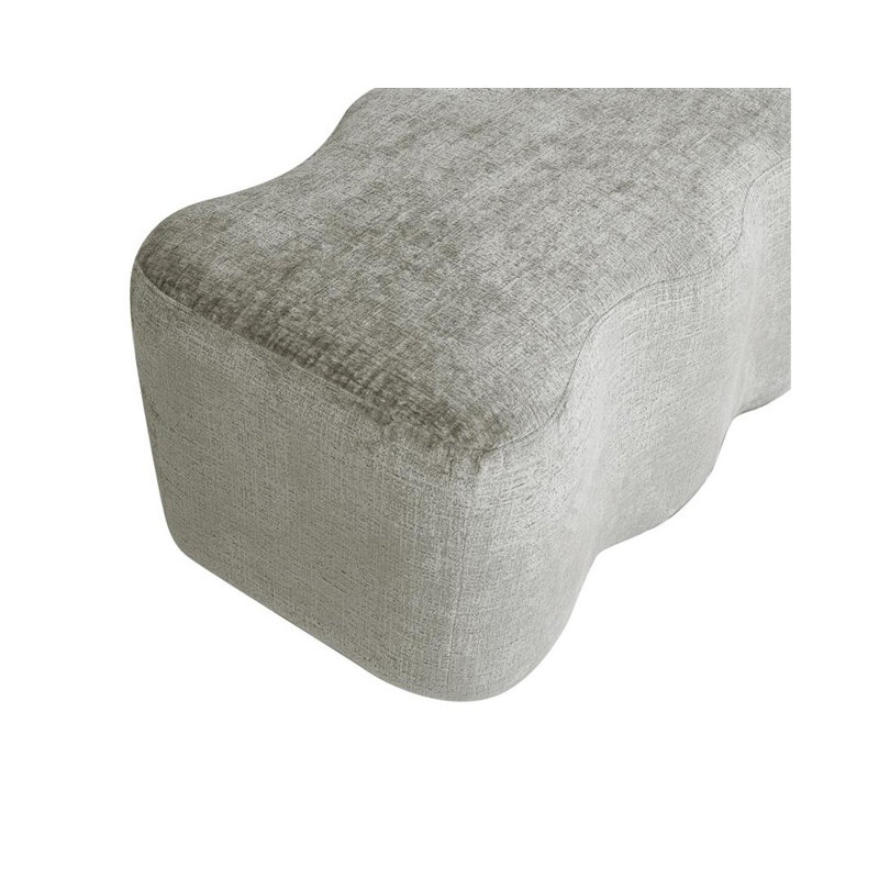 Jacqualessa Chenille Bench, Light Brown Chenille