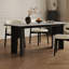 Table haut de gamme rétro en bois massif de style français-313770273