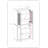 Vananh 100% Solid Wood 6-Shelf Bookcase with Solid, Frosted Glass Doors and Adjustable Shelves-1216912616