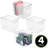 Rebrilliant Plastic Storage Bin With Handles For Office, 10" Long, 4 Pack - Clear