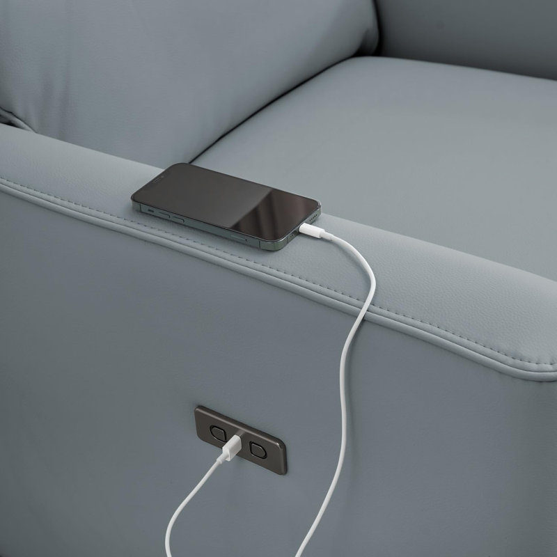 Fauteuil inclinable électrique avec port USB, Gris