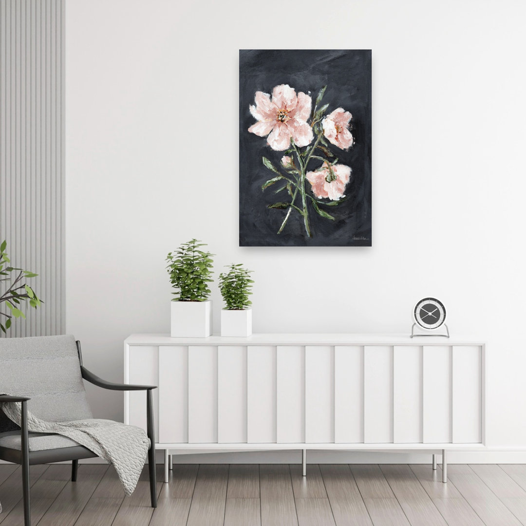 Blush And Brass Abstract Contemporary Nature Wall Art Print