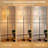  68.5" Standing Floor Lamp Blue Red Coral Starfish Seashells Dimmable Metal Pole Lamp with Linen Lampshade LED Bulb Included