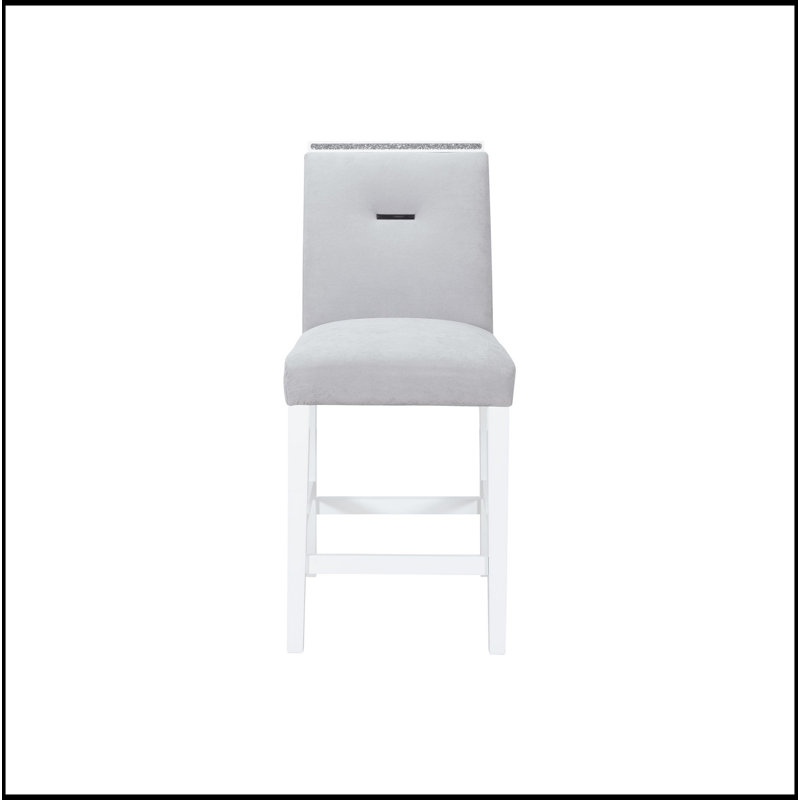 Tabourets de bar élégants et polyvalents pour la maison, Siège blanc / structure blanche