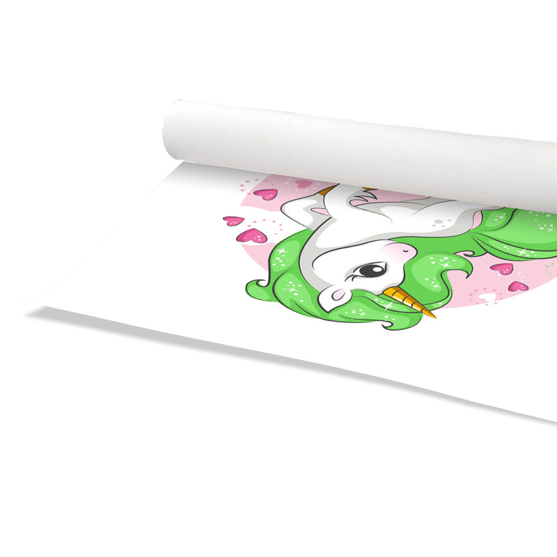 Impression sur papier licorne, H 10 po x l 10 po x P 1 po