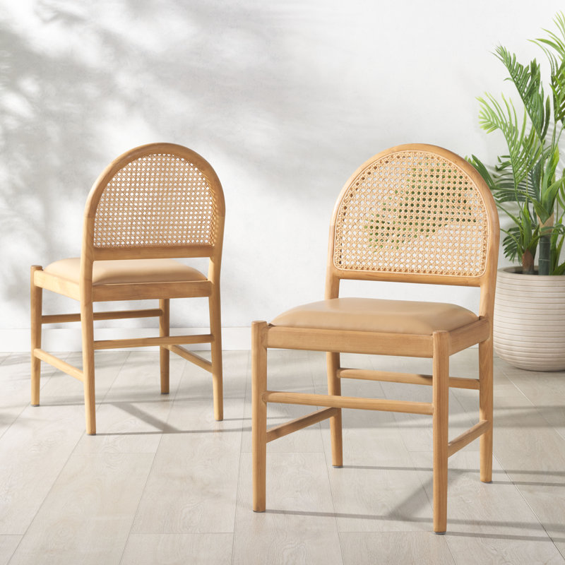 Chaise en rotin Ottavia, Cuir naturel, Naturel